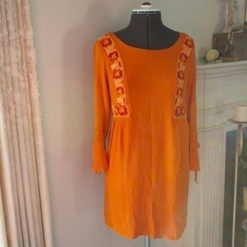 Anthropology dress Orange Dress size XS Anthropologie bohemian